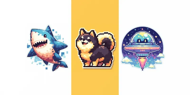 Pixel Art Stickers generated by undefined