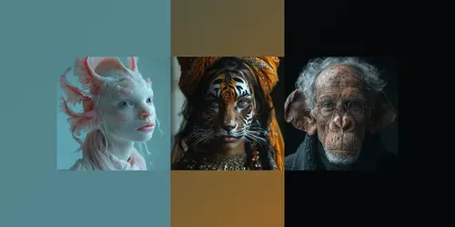 Humananimal Hybrids generated by midjourney