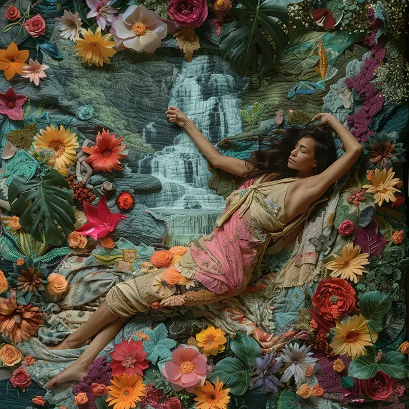 Bedsheet Collage Dreamscapes