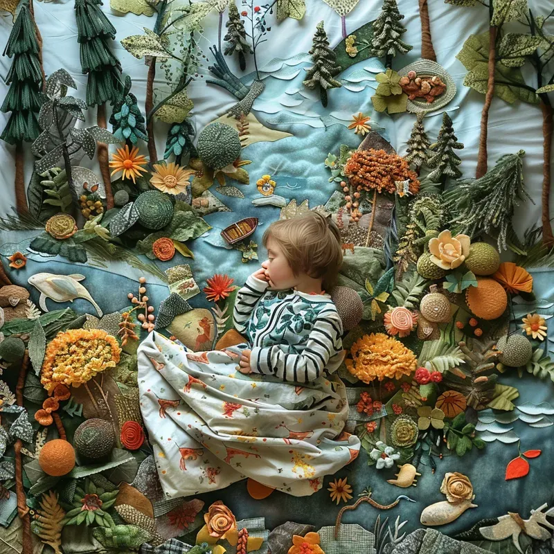 Bedsheet Collage Dreamscapes