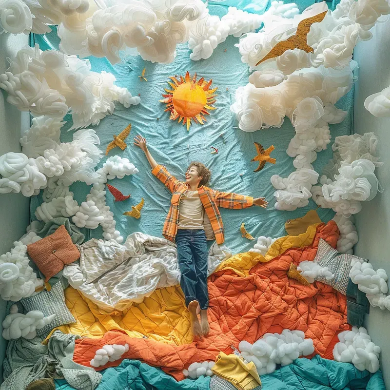 Bedsheet Collage Dreamscapes