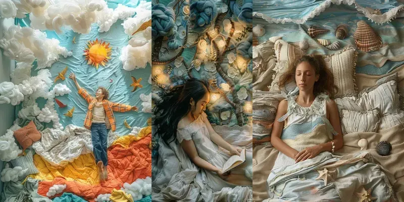 Bedsheet Collage Dreamscapes generated by undefined