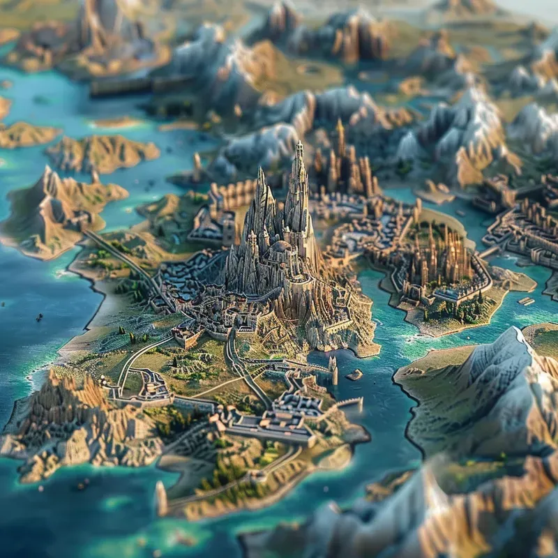 3D Fantasy World Maps