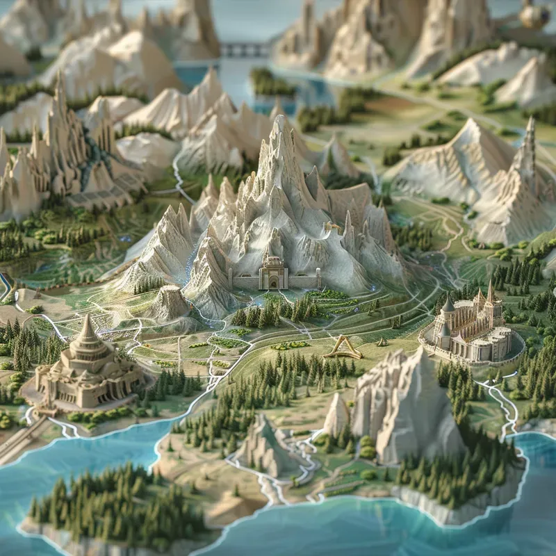 3D Fantasy World Maps
