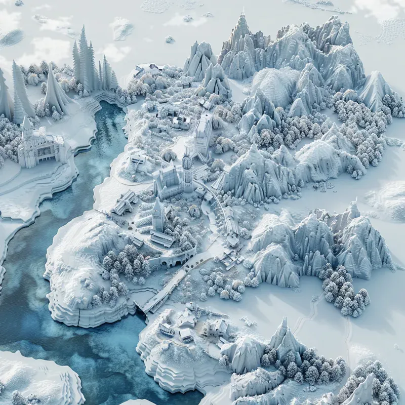 3D Fantasy World Maps