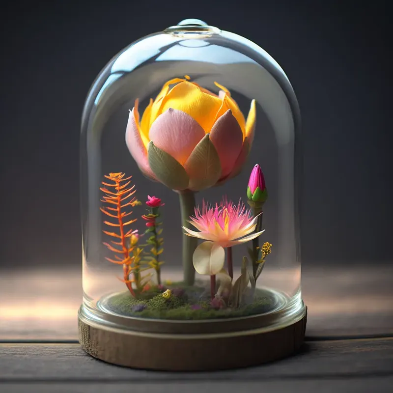 Flowers In Terrariums