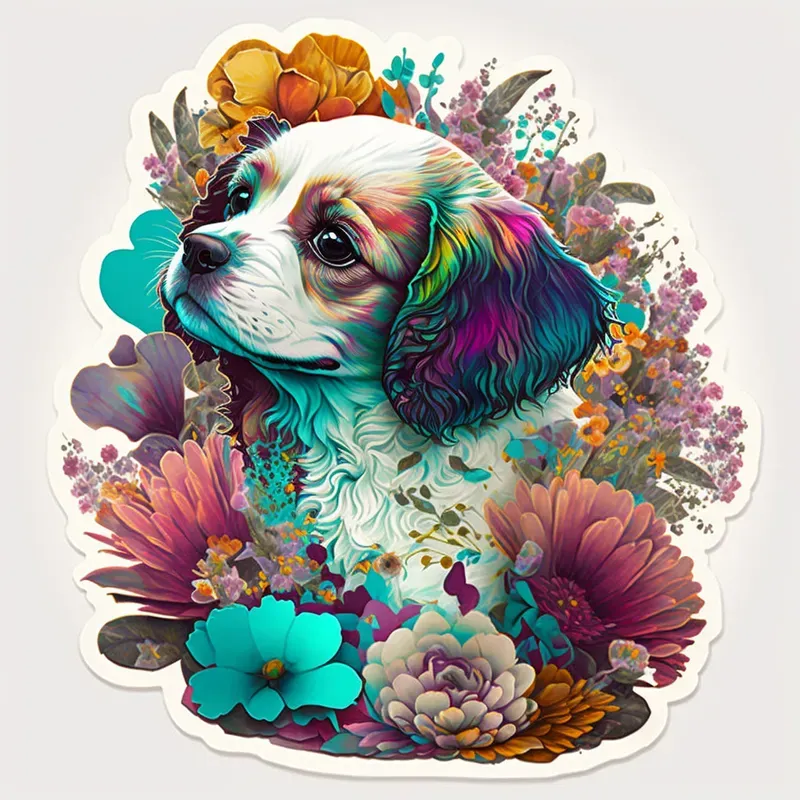 Animals Flower Stickers