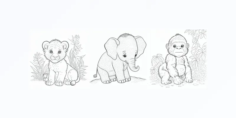 Coloring Safari Animals generated by undefined