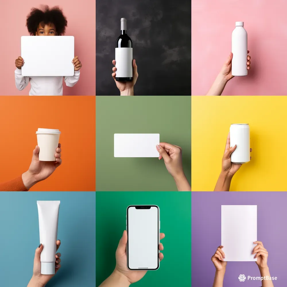 Hand Holding Products Mockups