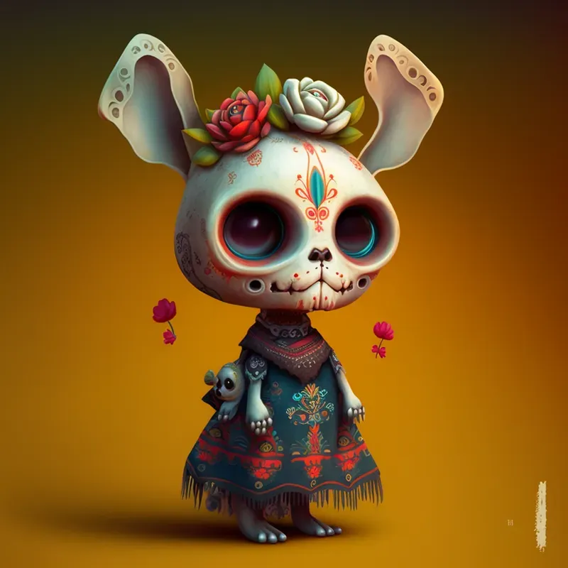 Dia De Muertos Inspired Little Animals