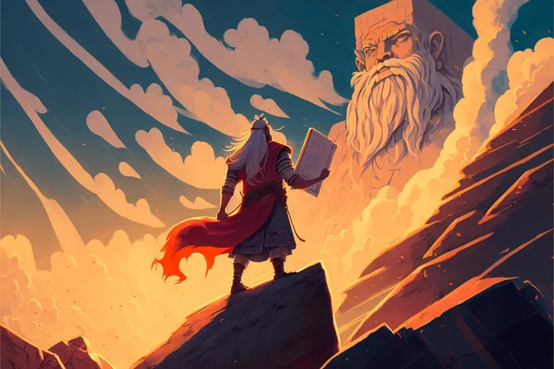 Religious Books Cartoon Illustrations