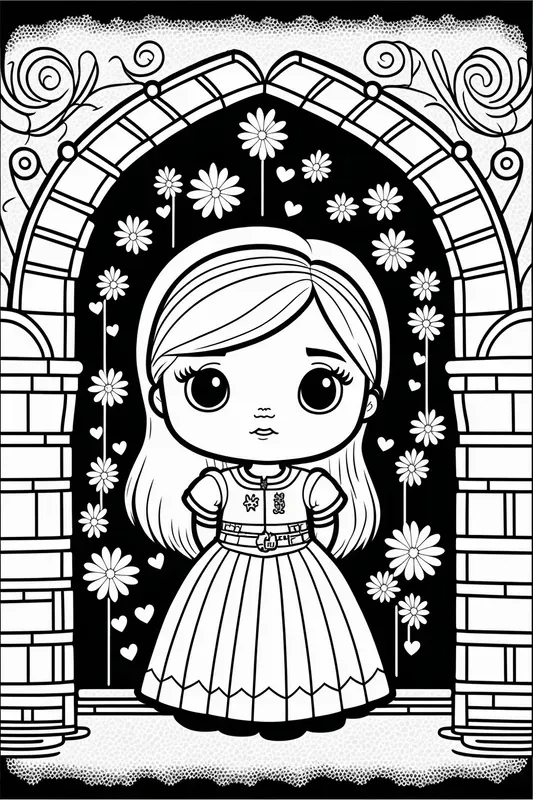 Cute Children Coloring Book
