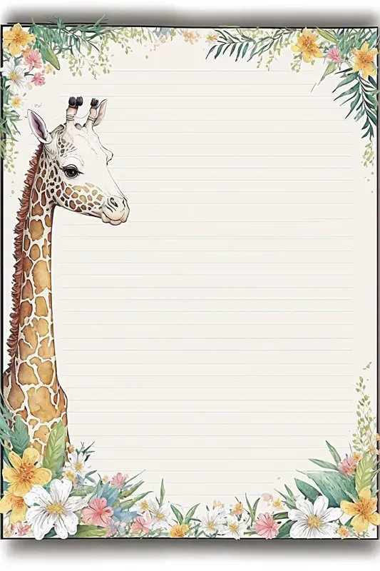 Childrens Watercolor Notebook Pages