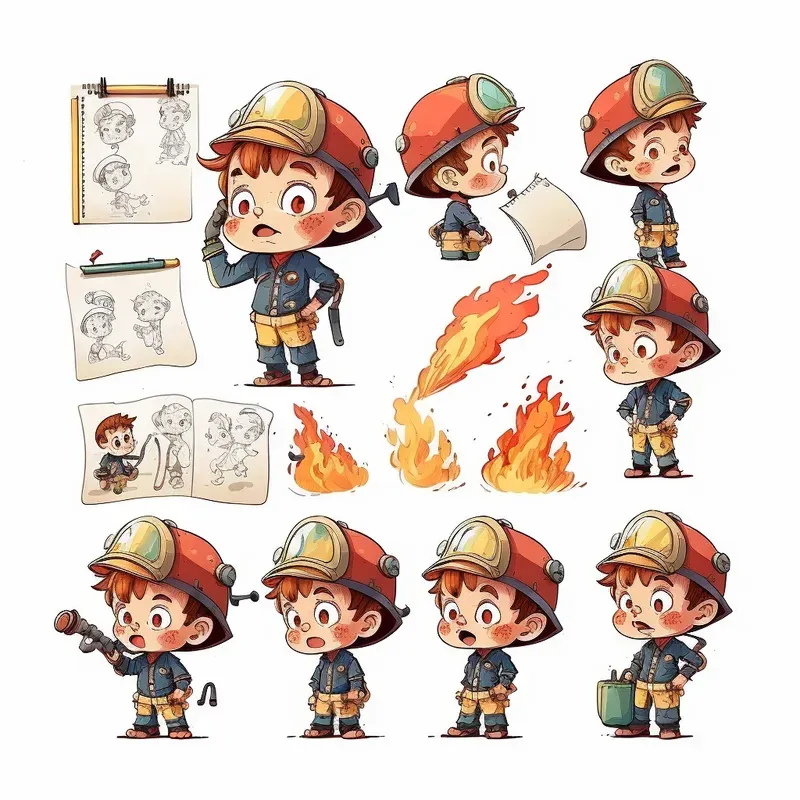 Children Book Characters Multiple Poses