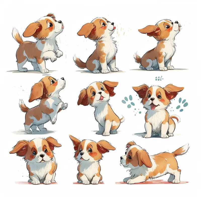 Children Book Characters Multiple Poses