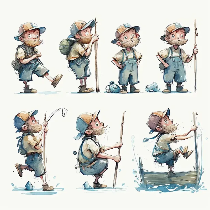 Children Book Characters Multiple Poses
