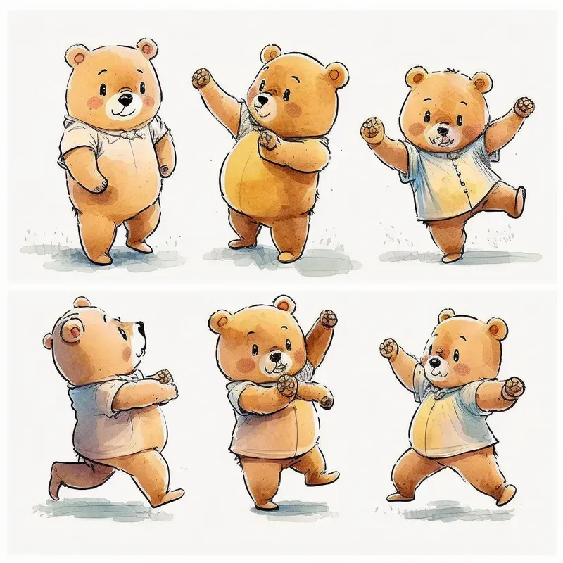 Children Book Characters Multiple Poses