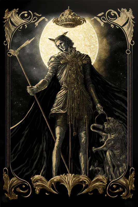 Fantasy Black And Gold Tarot Cards