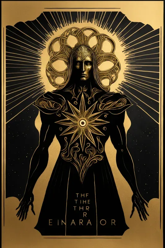 Fantasy Black And Gold Tarot Cards