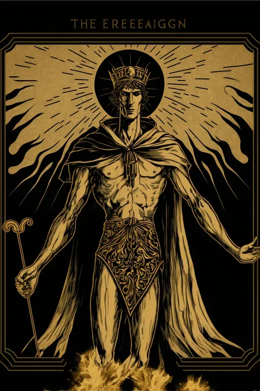 Fantasy Black And Gold Tarot Cards