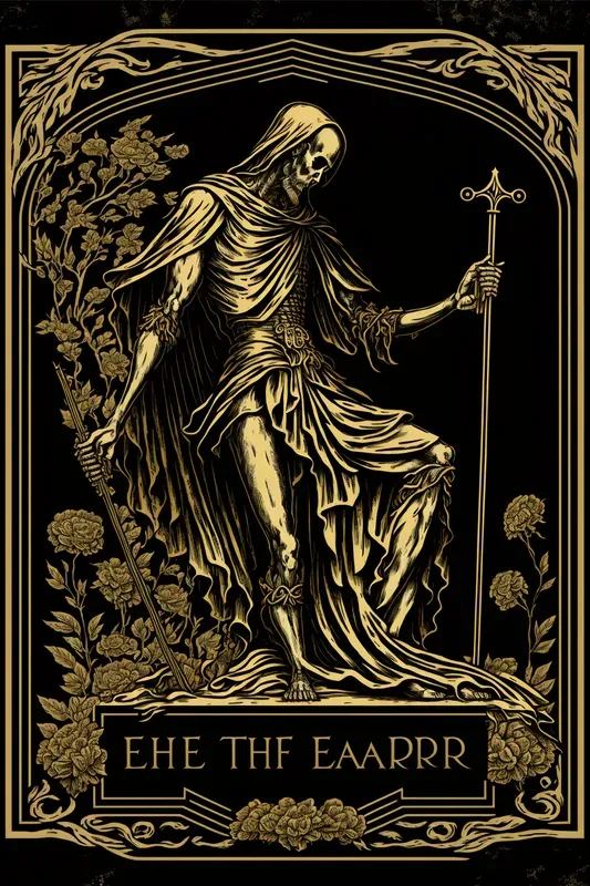 Fantasy Black And Gold Tarot Cards