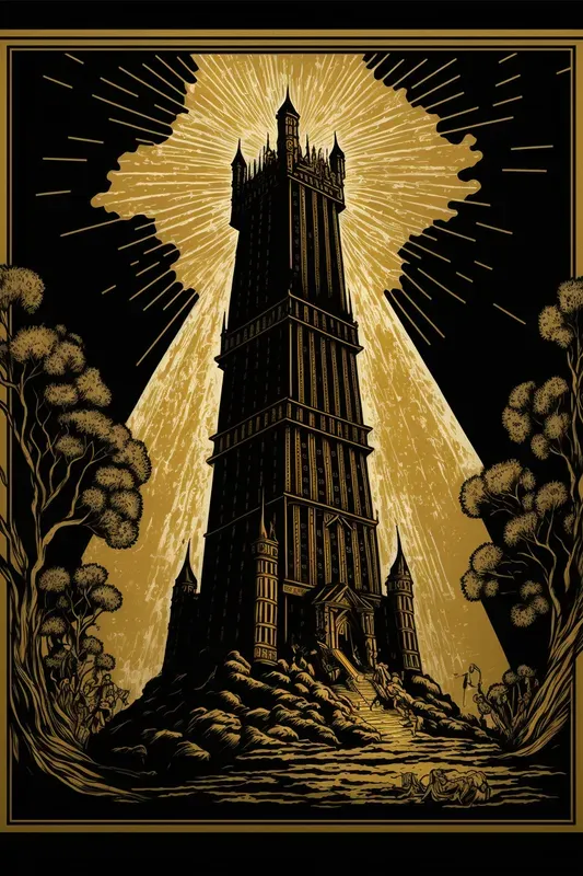 Fantasy Black And Gold Tarot Cards