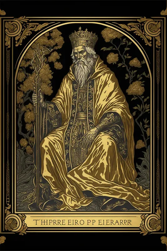 Fantasy Black And Gold Tarot Cards