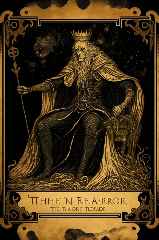 Fantasy Black And Gold Tarot Cards