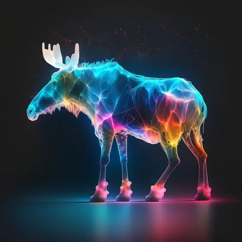 Unique Glowing Neon Animals