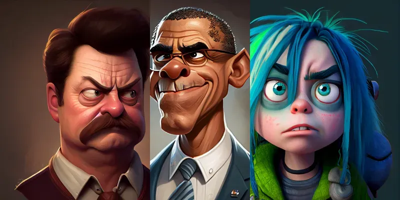 Premium Colorful Caricatures generated by undefined