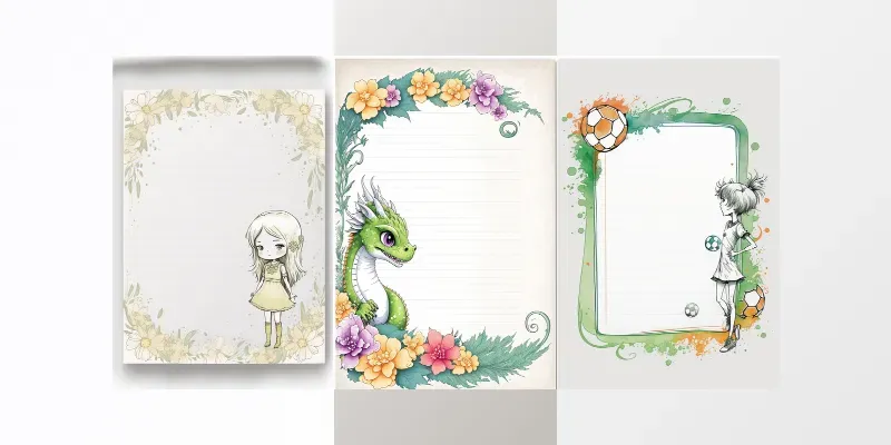 Childrens Watercolor Notebook Pages generated by undefined