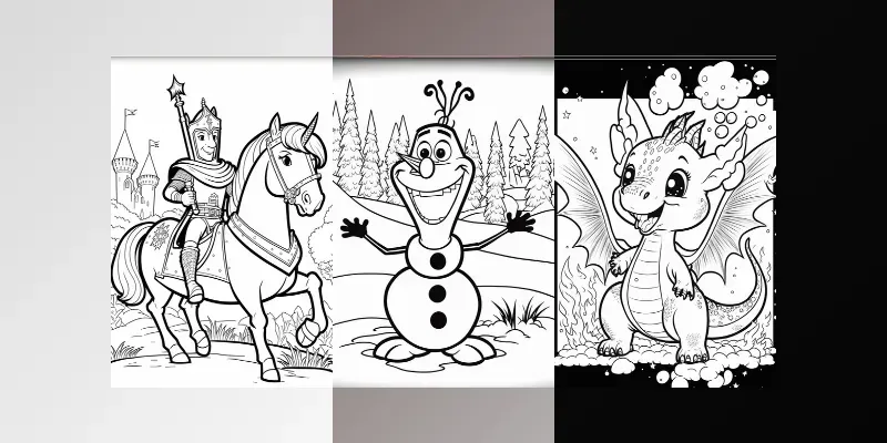 Cute Children Coloring Book generated by undefined