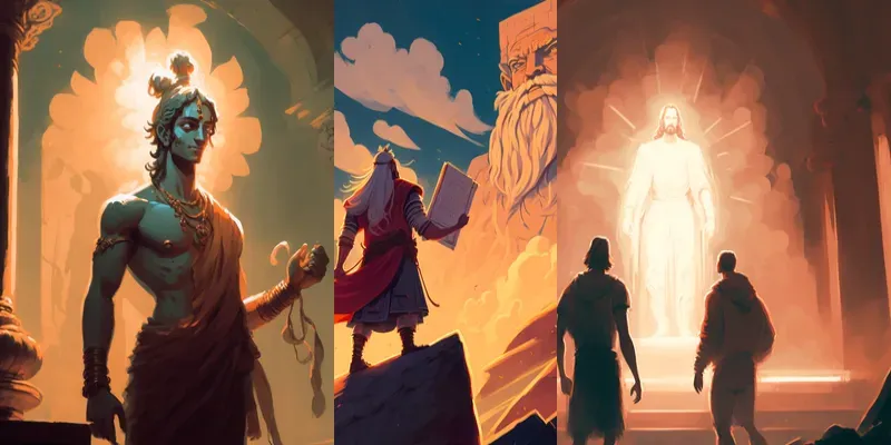 Religious Books Cartoon Illustrations generated by undefined