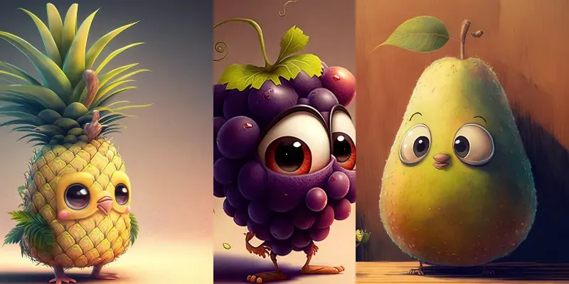 Funny Veggie Friends Cartoons generated by undefined