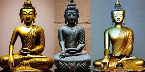 Buddha Statue Carved From Any Material generated by stable-diffusion