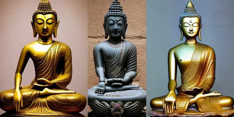 Buddha Statue Carved From Any Material generated by undefined