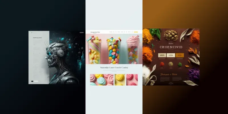 Graphical Website Design Mockups generated by undefined