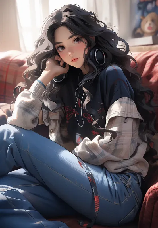 Cartoon Realism Dreamy Women Portraits