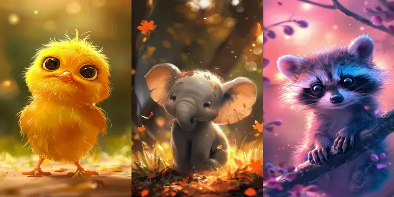 Cute Anime Animal Cartoon Wallpapers generated by undefined