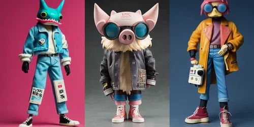 Cool Retro-futuristic Anthropomorphic Characters generated by midjourney