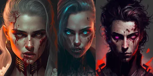 Futuristic Horror Characters generated by midjourney