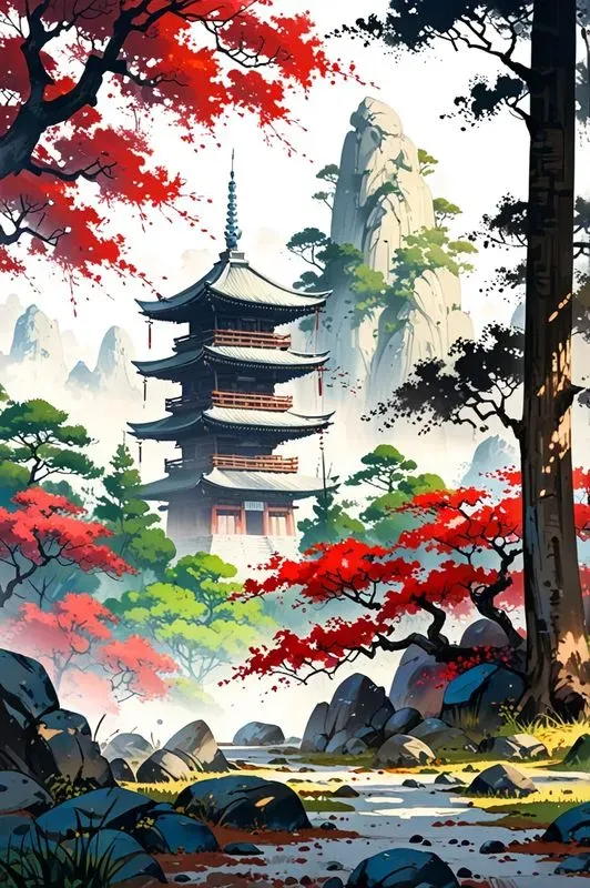Chinese Ink Paintings Vs Anime Posters