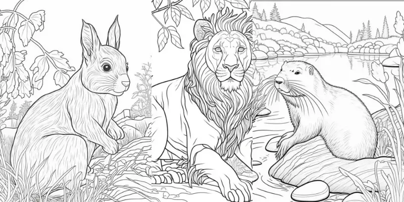 Animal Coloring Book Pages generated by undefined