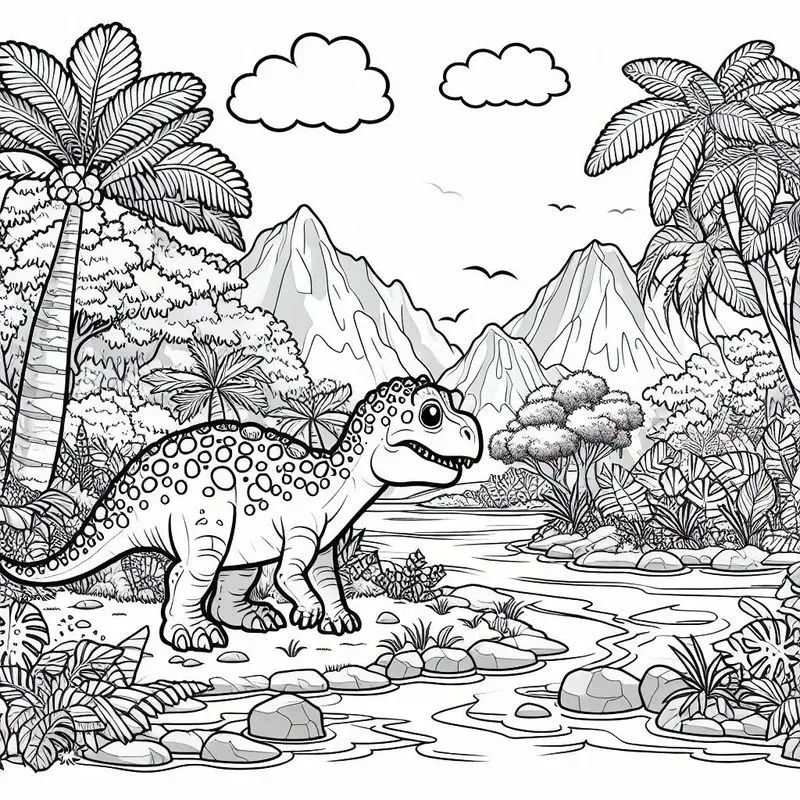 Dinosaur Coloring Drawings
