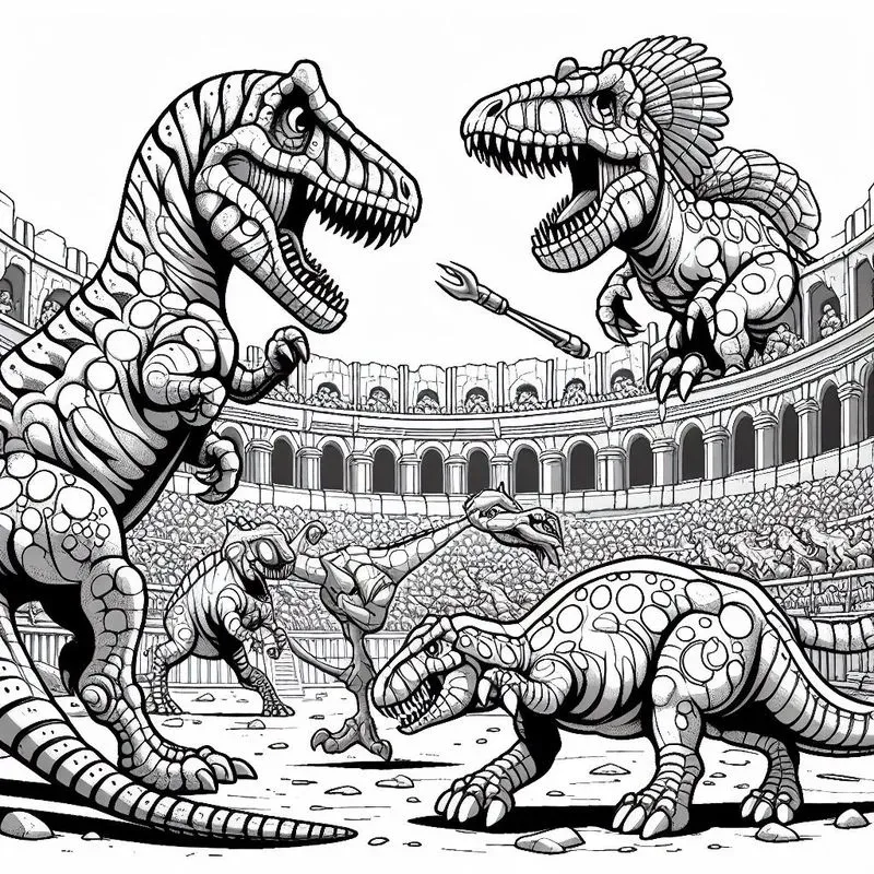 Dinosaur Coloring Drawings