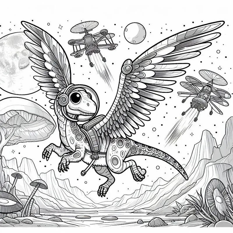 Dinosaur Coloring Drawings