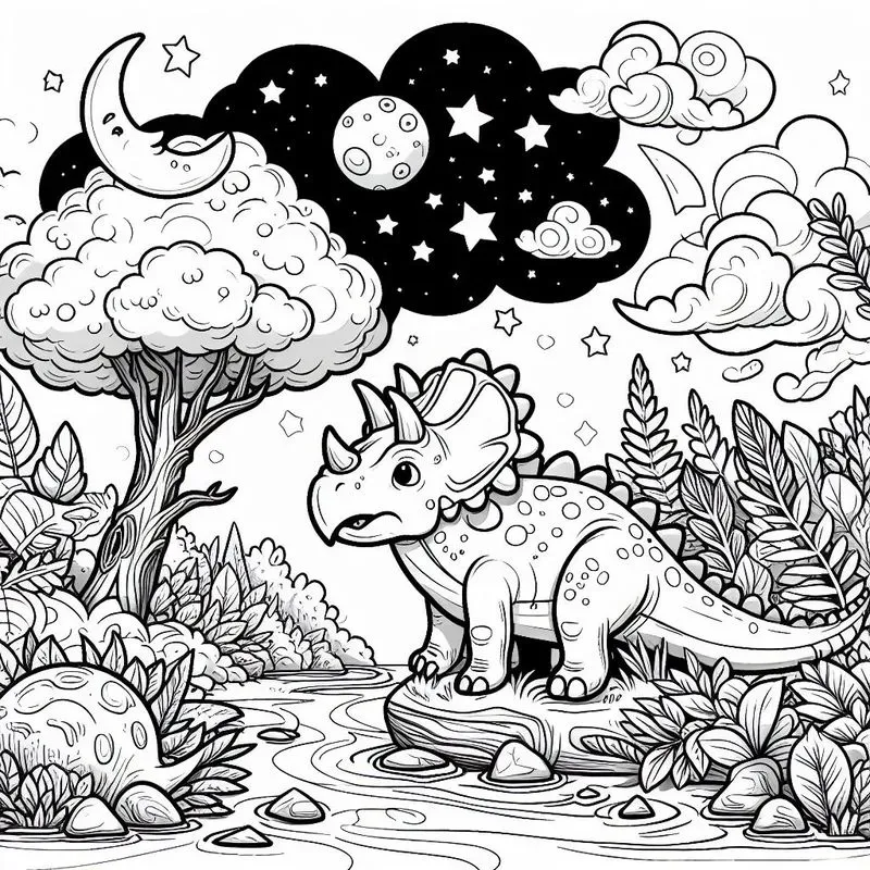 Dinosaur Coloring Drawings