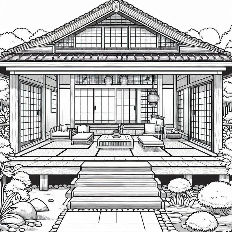 Mansion Coloring Papers