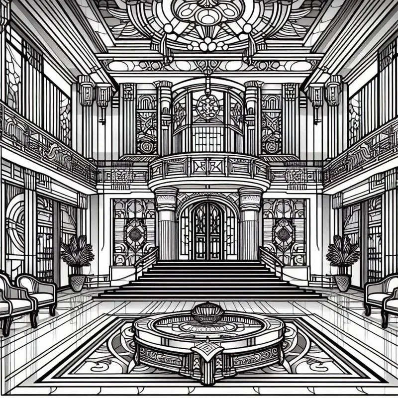Mansion Coloring Papers