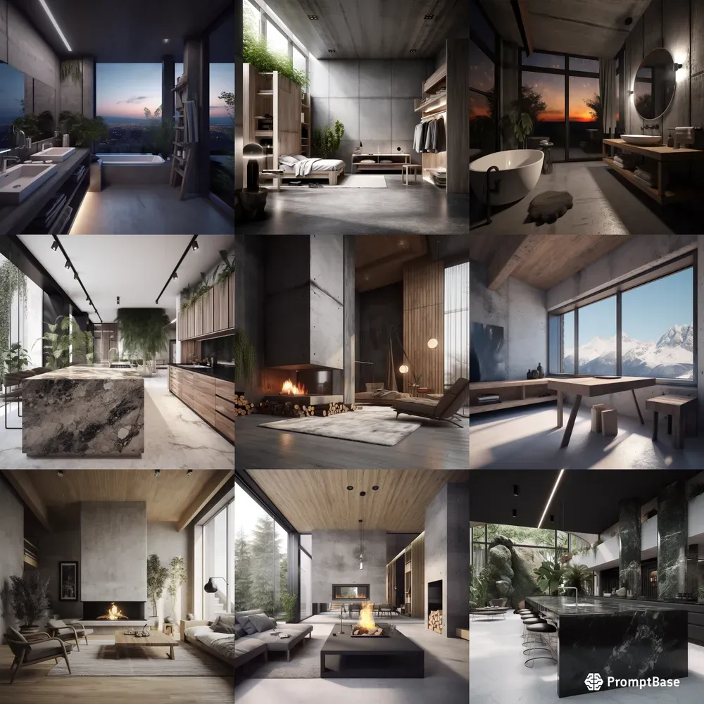 Organic Brutalist Interior Home Design